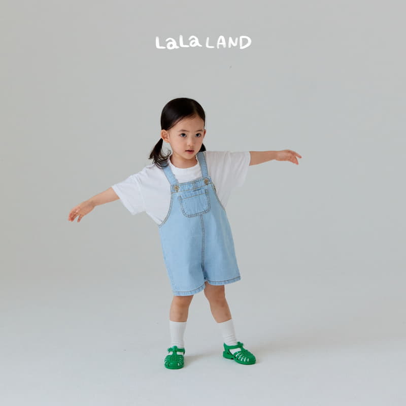 Lalaland - Korean Children Fashion - #kidzfashiontrend - Summer Denim Dungarees - 8