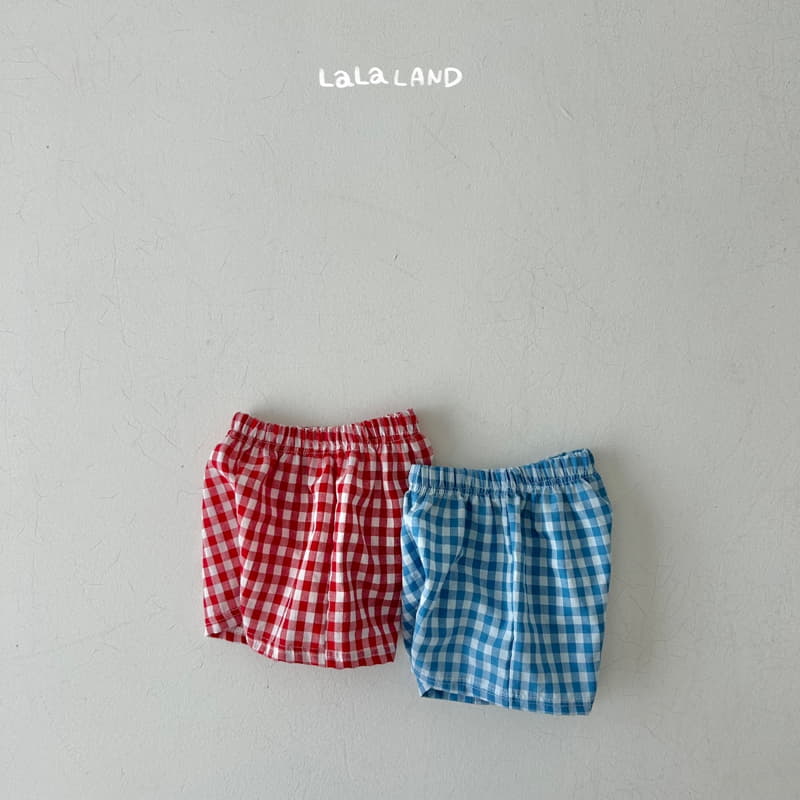 Lalaland - Korean Children Fashion - #littlefashionista - Check Shorts - 4