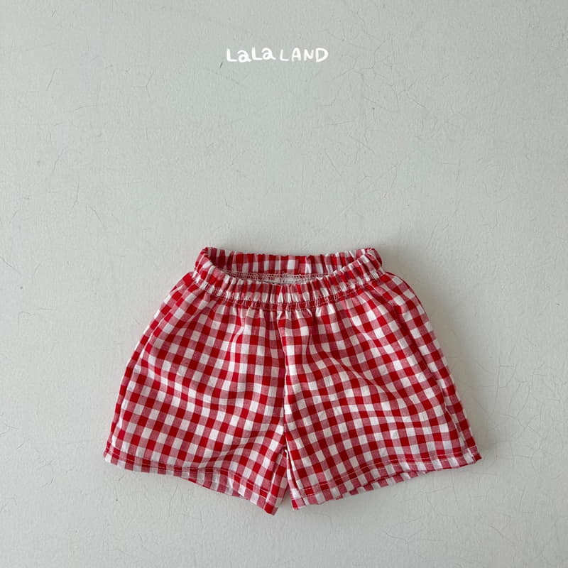 Lalaland - Korean Children Fashion - #prettylittlegirls - Check Shorts - 6