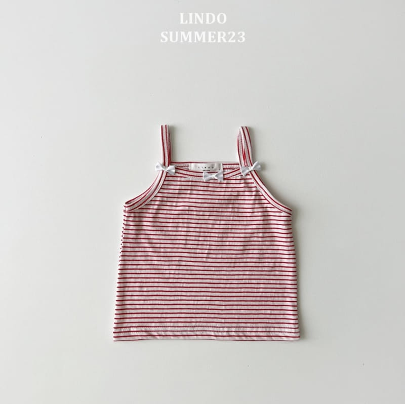 Lindo - Korean Children Fashion - #childrensboutique - Ribbon Stripes String Sleeveless - 3