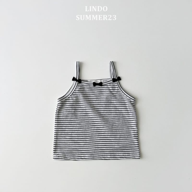 Lindo - Korean Children Fashion - #childrensboutique - Ribbon Stripes String Sleeveless - 4