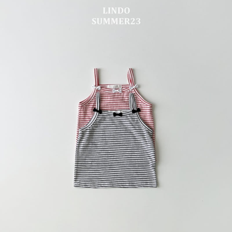 Lindo - Korean Children Fashion - #discoveringself - Ribbon Stripes String Sleeveless - 5