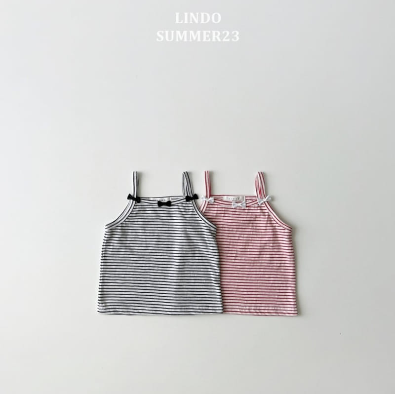 Lindo - Korean Children Fashion - #fashionkids - Ribbon Stripes String Sleeveless - 6
