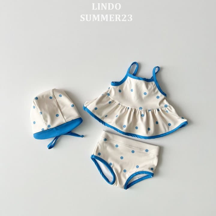 Lindo - Korean Children Fashion - #prettylittlegirls - Notied Swimwear Set - 2