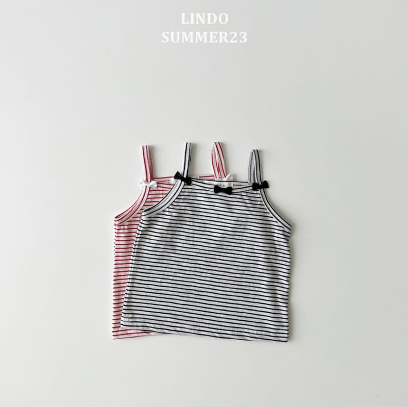 Lindo - Korean Children Fashion - #stylishchildhood - Ribbon Stripes String Sleeveless