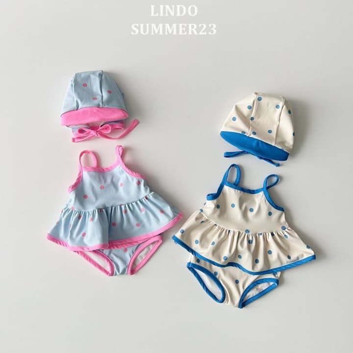 Lindo - Korean Children Fashion - #stylishchildhood - Notied Swimwear Set - 5
