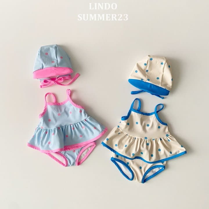 Lindo - Korean Children Fashion - #todddlerfashion - Notied Swimwear Set - 4