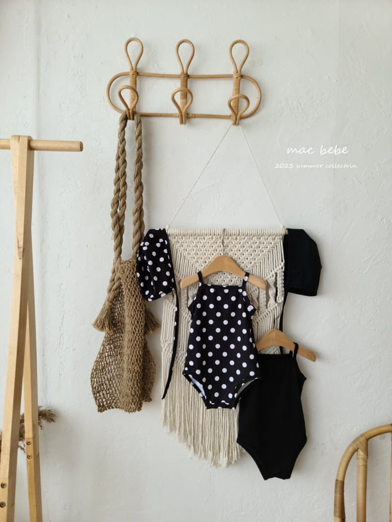 Mac - Korean Baby Fashion - #babyfashion - Pattern Piping Swimwear Set - 2