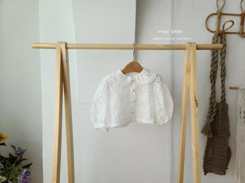 Mac - Korean Baby Fashion - #babyfashion - Lace Collar Cardigan