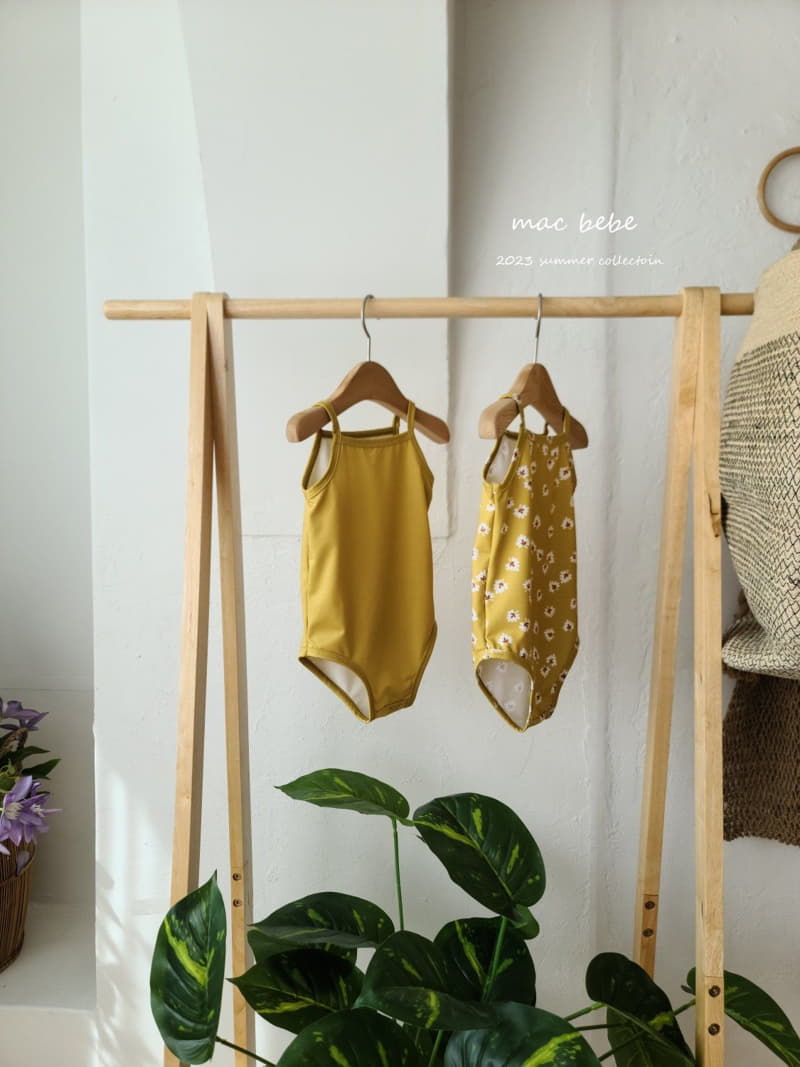 Mac - Korean Baby Fashion - #babylifestyle - Pattern Piping Swimwear Set - 5