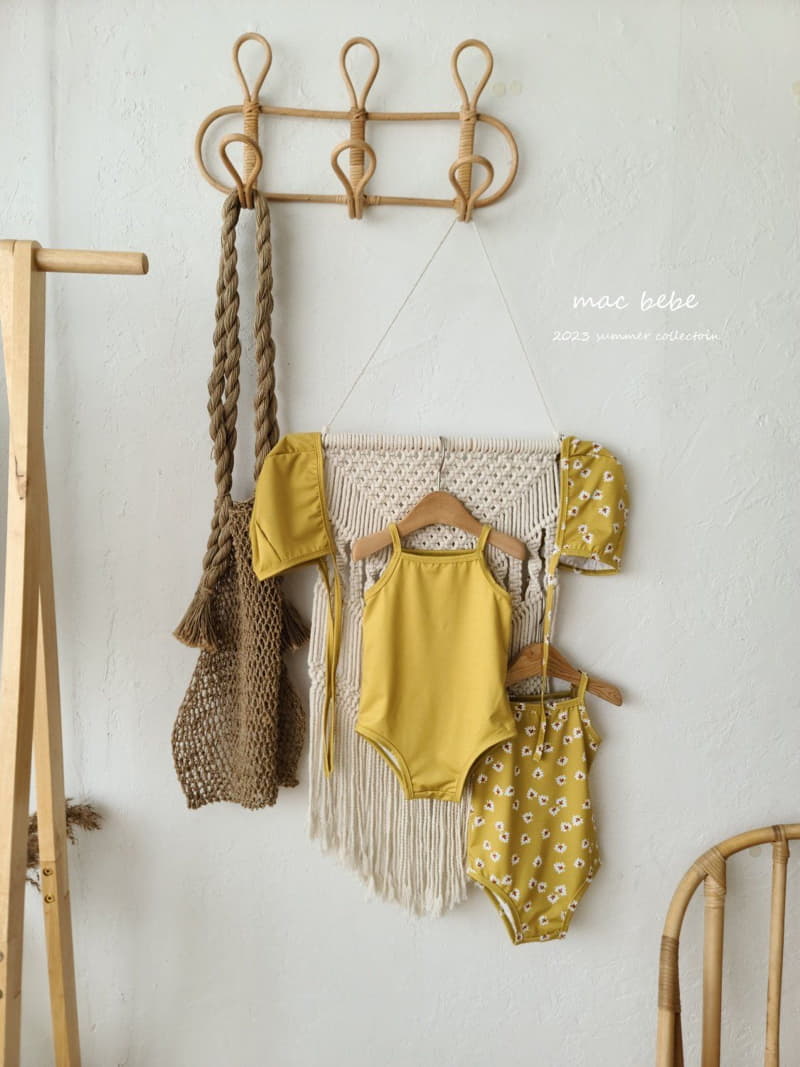 Mac - Korean Baby Fashion - #babygirlfashion - Simple Piping Swimwear Set - 4