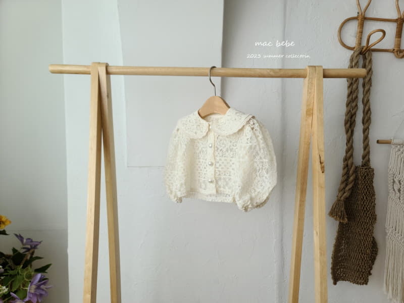 Mac - Korean Baby Fashion - #babyootd - Lace Collar Cardigan - 6