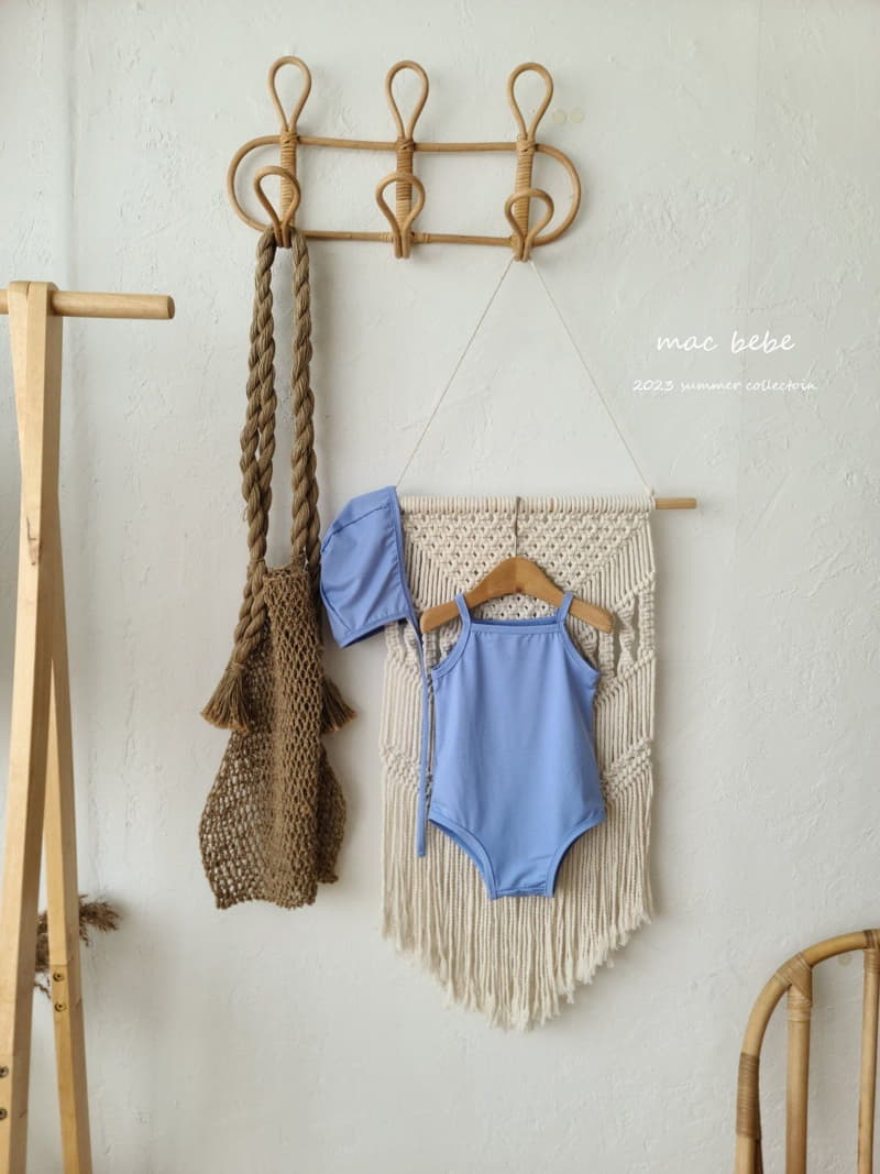 Mac - Korean Baby Fashion - #babyoutfit - Simple Piping Swimwear Set - 8