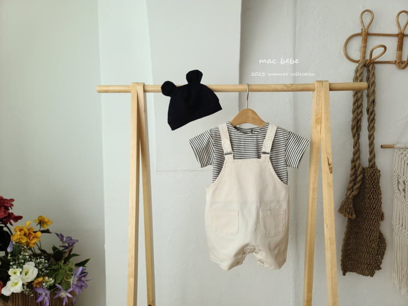 Mac - Korean Baby Fashion - #babyoutfit - Dungarees Bodysuit - 3