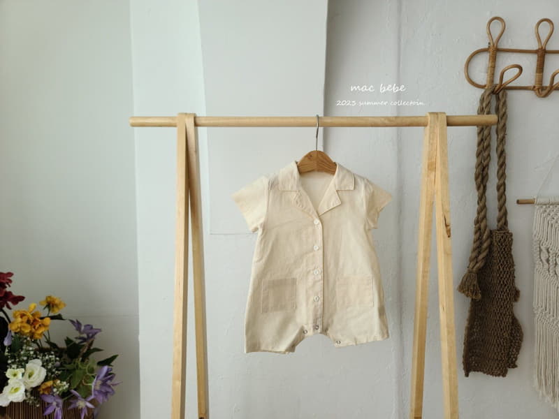 Mac - Korean Baby Fashion - #babyoutfit - Collar Jumpsuit - 3