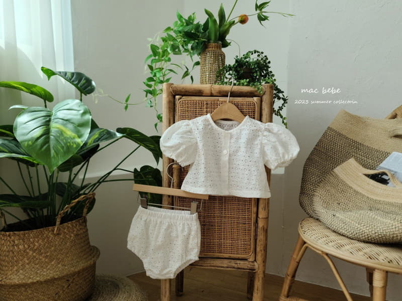Mac - Korean Baby Fashion - #babyoutfit - Embrodiery Cardigan Set