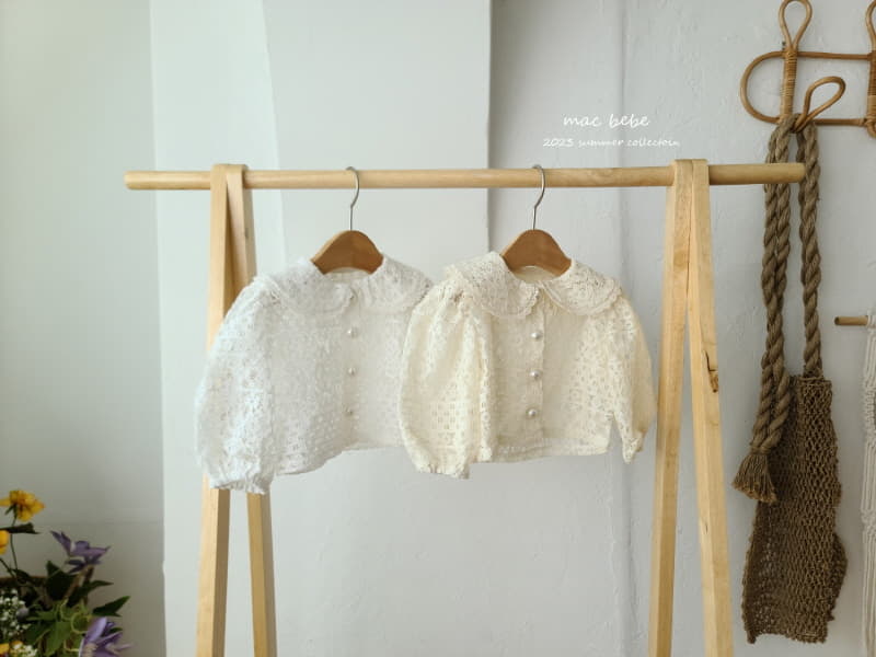 Mac - Korean Baby Fashion - #babyoutfit - Lace Collar Cardigan - 7