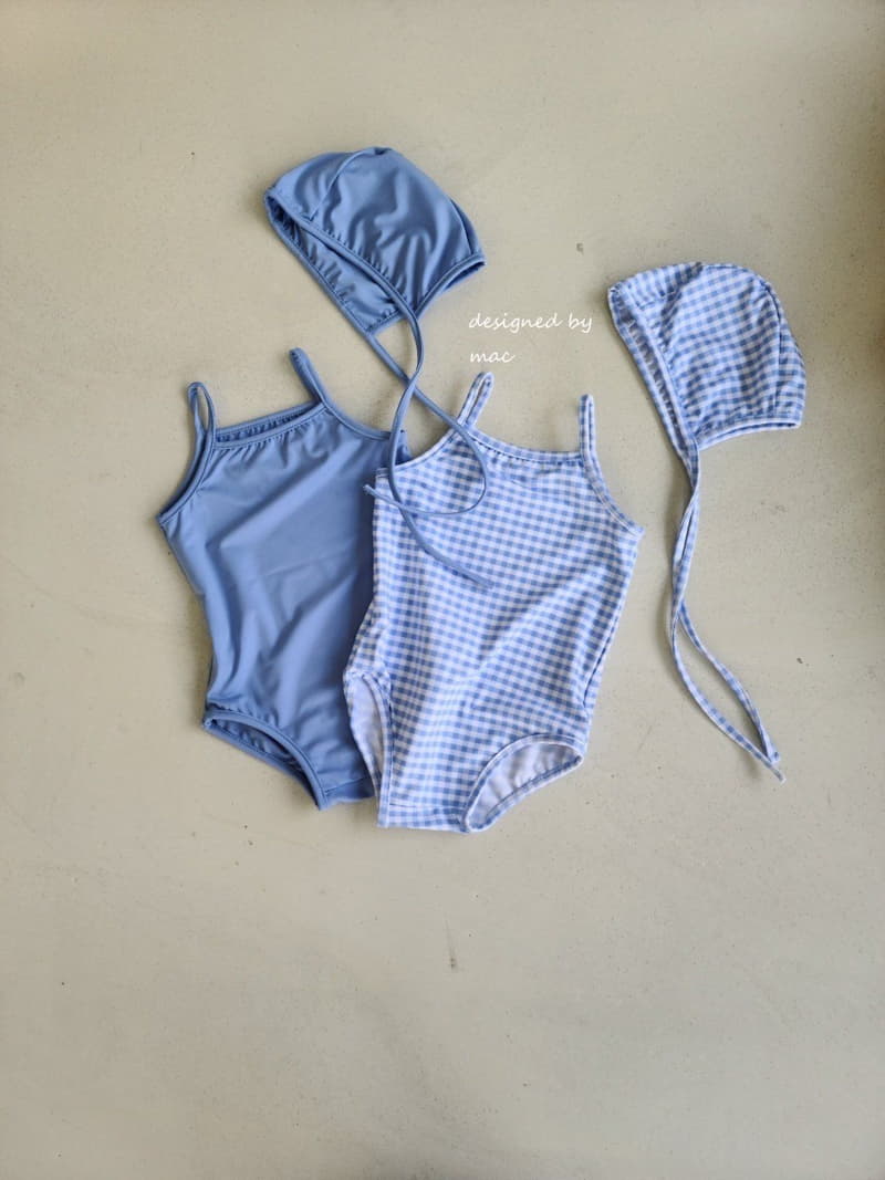 Mac - Korean Baby Fashion - #onlinebabyboutique - Pattern Piping Swimwear Set - 11