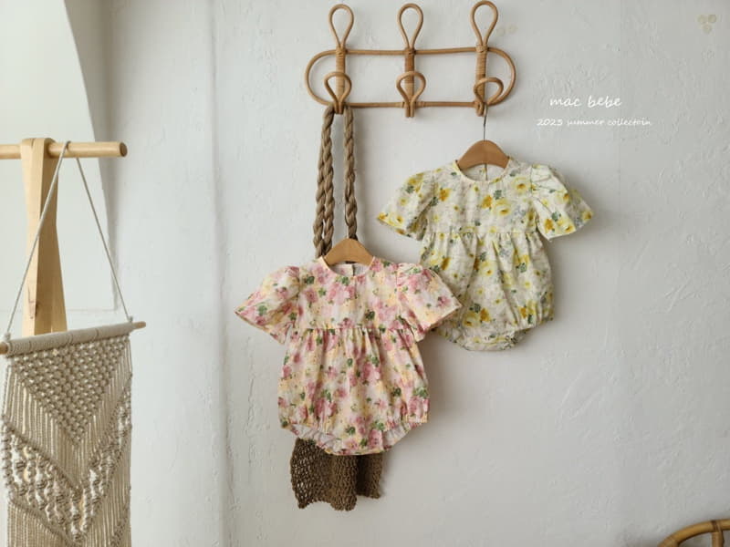 Mac - Korean Baby Fashion - #onlinebabyboutique - Flower Wing Bodysuit - 7