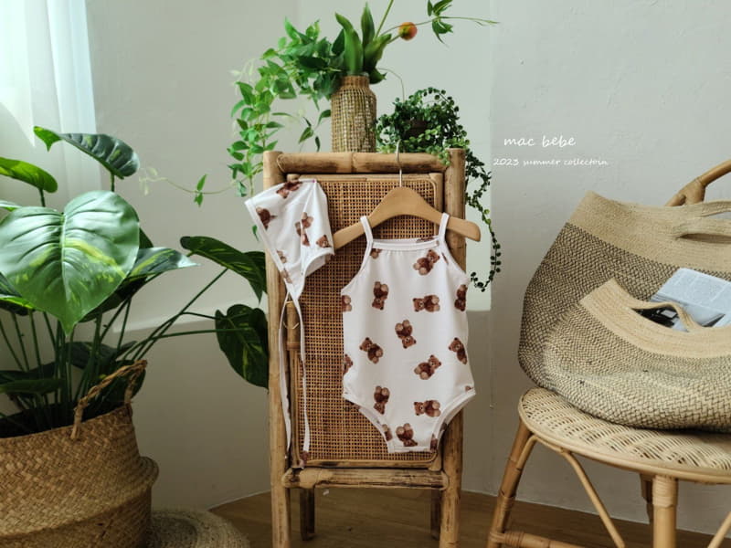 Mac - Korean Baby Fashion - #onlinebabyshop - Pattern Piping Swimwear Set - 12