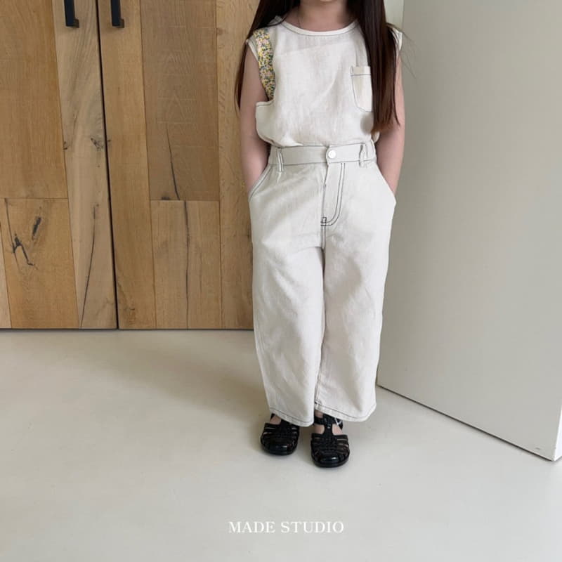 Made Studio - Korean Children Fashion - #designkidswear - Button Sleeveless - 2