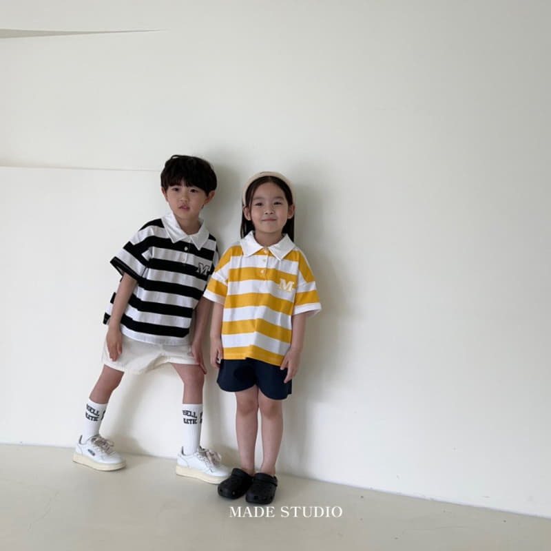 Made Studio - Korean Children Fashion - #fashionkids - M Collar Tee - 5