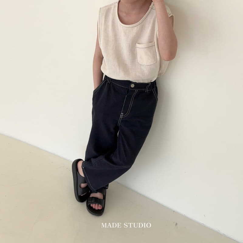 Made Studio - Korean Children Fashion - #kidsstore - Button Sleeveless - 6
