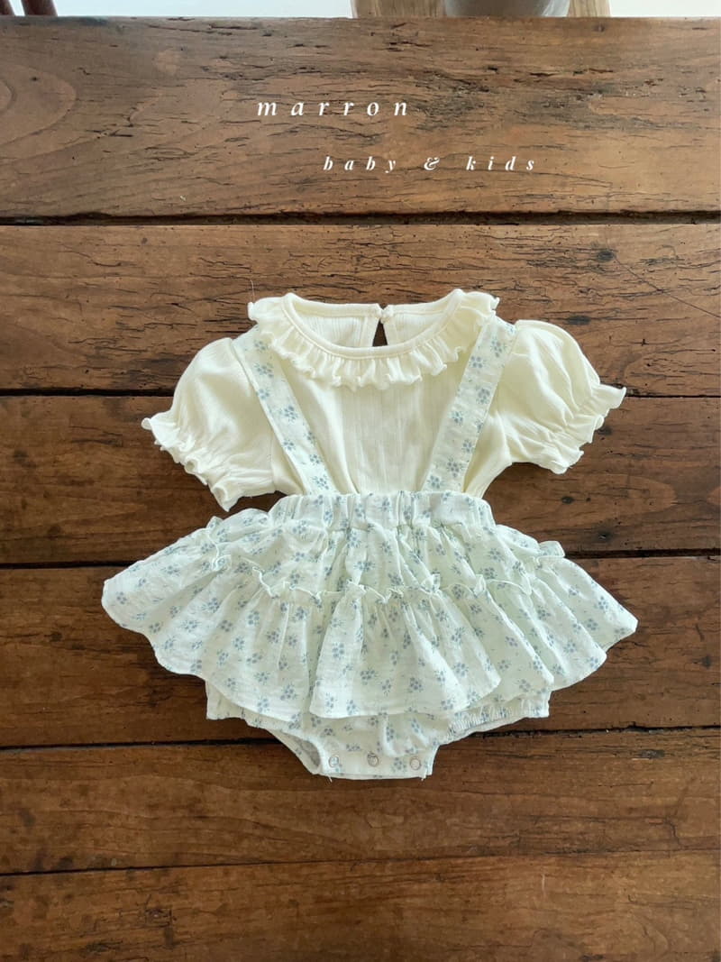 Marron Kid - Korean Baby Fashion - #babylifestyle - Bebe Dungarees Skirt - 9