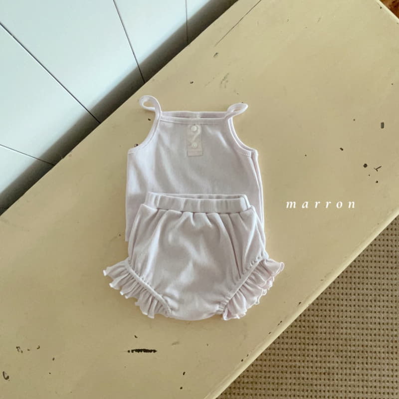 Marron Kid - Korean Baby Fashion - #babyoninstagram - Bebe Rib Top Bottom Set - 5