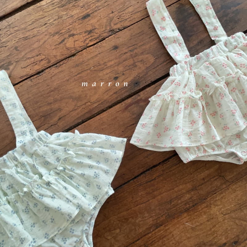 Marron Kid - Korean Baby Fashion - #smilingbaby - Bebe Dungarees Skirt - 2