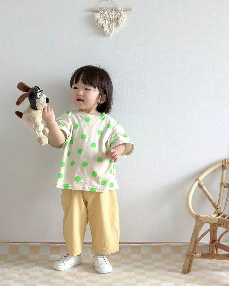 Martin - Korean Children Fashion - #stylishchildhood - Holic Dot Tee - 4