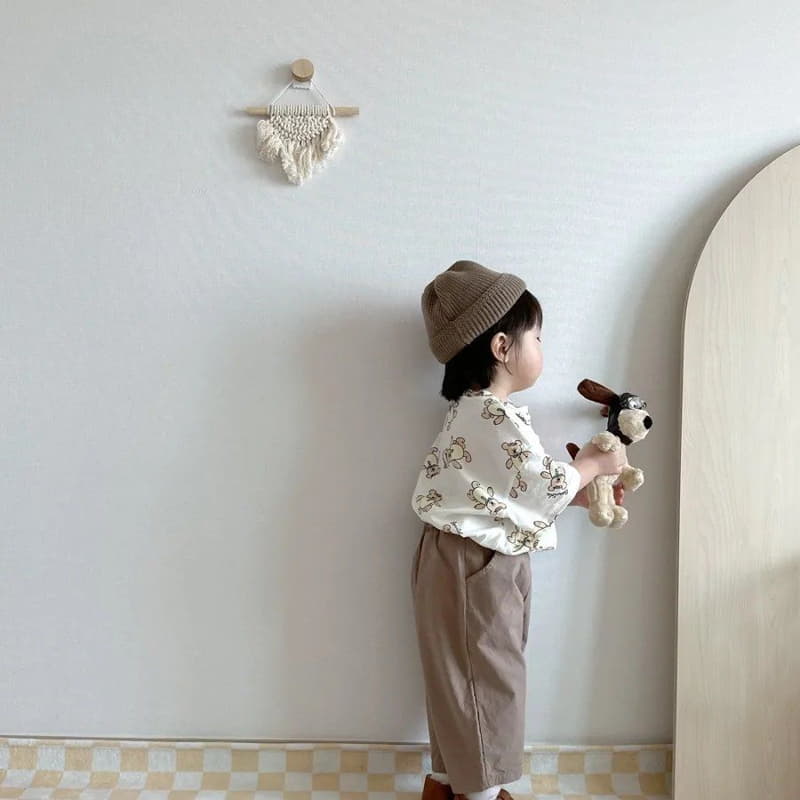 Martin - Korean Children Fashion - #toddlerclothing - Walking Bear Tee - 3