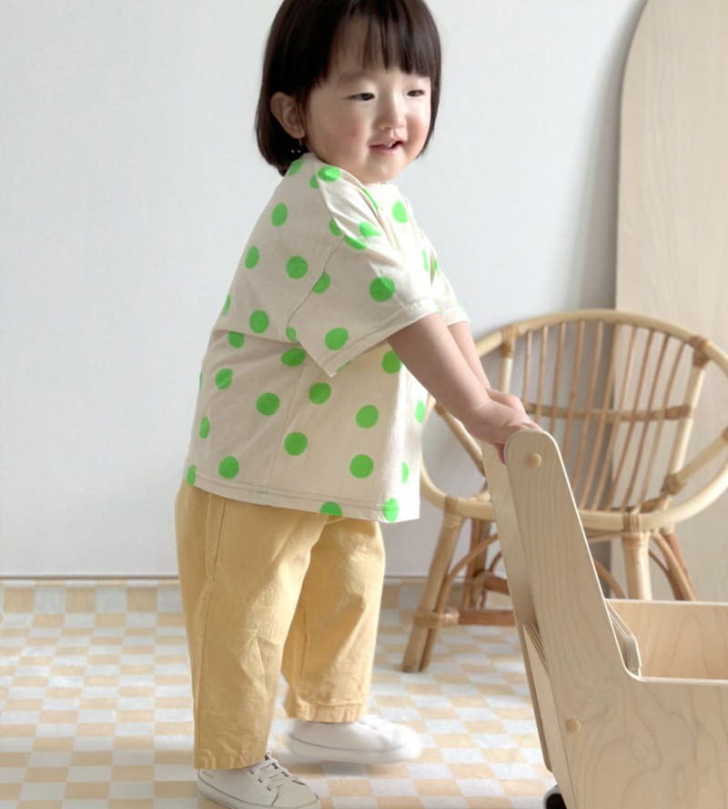 Martin - Korean Children Fashion - #toddlerclothing - Holic Dot Tee - 2