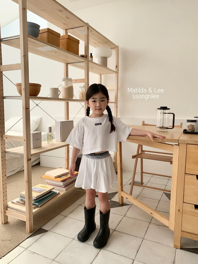 Matilda & Lee - Korean Children Fashion - #Kfashion4kids - Love Skirt Top Bottom Set - 2