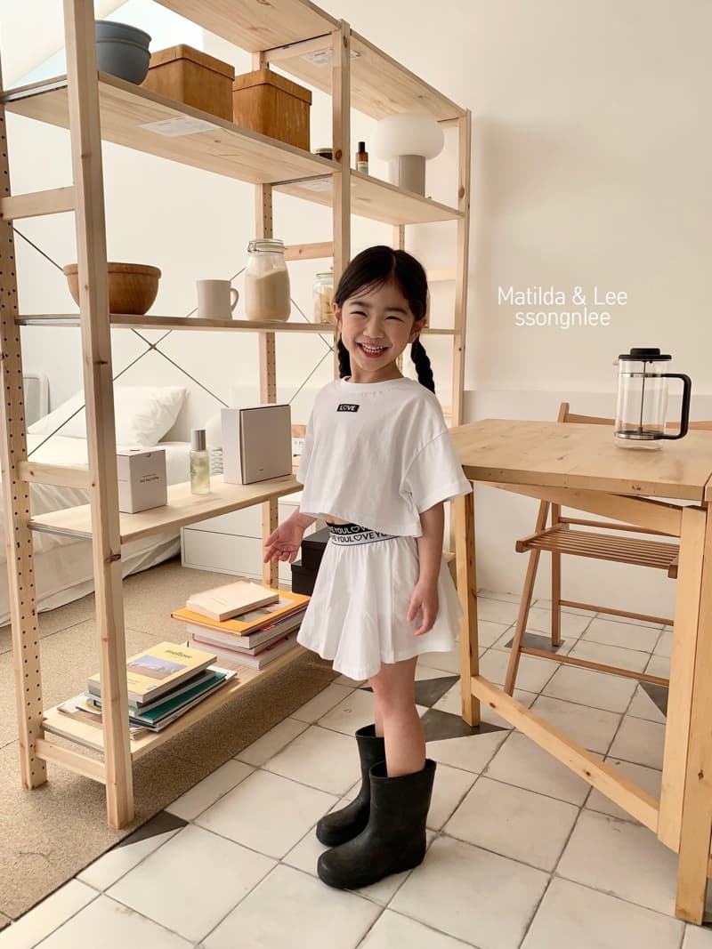 Matilda & Lee - Korean Children Fashion - #childofig - Love Skirt Top Bottom Set - 7