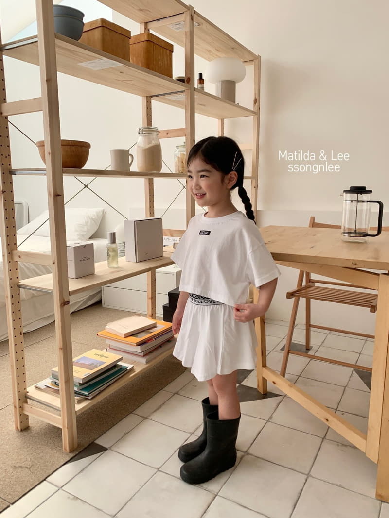 Matilda & Lee - Korean Children Fashion - #childofig - Love Skirt Top Bottom Set - 8