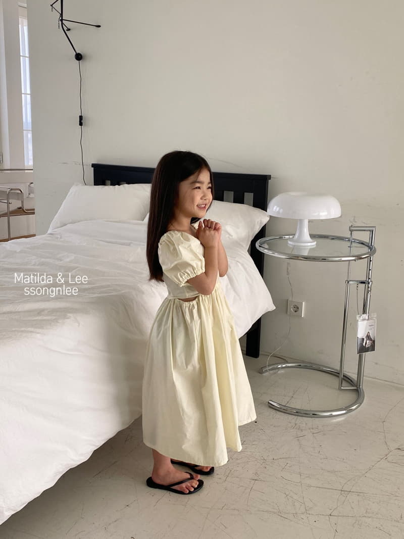 Matilda & Lee - Korean Children Fashion - #childofig - Waist Slit One-piece