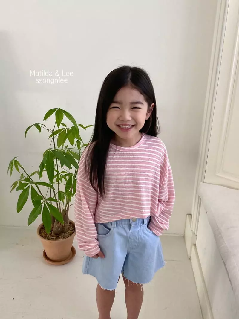 Matilda & Lee - Korean Children Fashion - #childofig - Stripes Crop Tee - 2