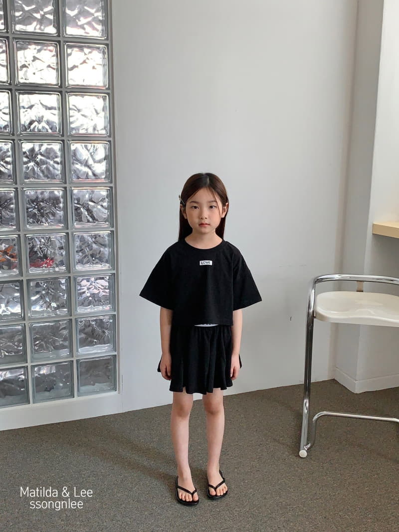 Matilda & Lee - Korean Children Fashion - #discoveringself - Love Skirt Top Bottom Set - 11