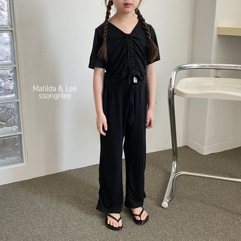 Matilda & Lee - Korean Children Fashion - #designkidswear - Tunnel Label Top Bottom Set - 4