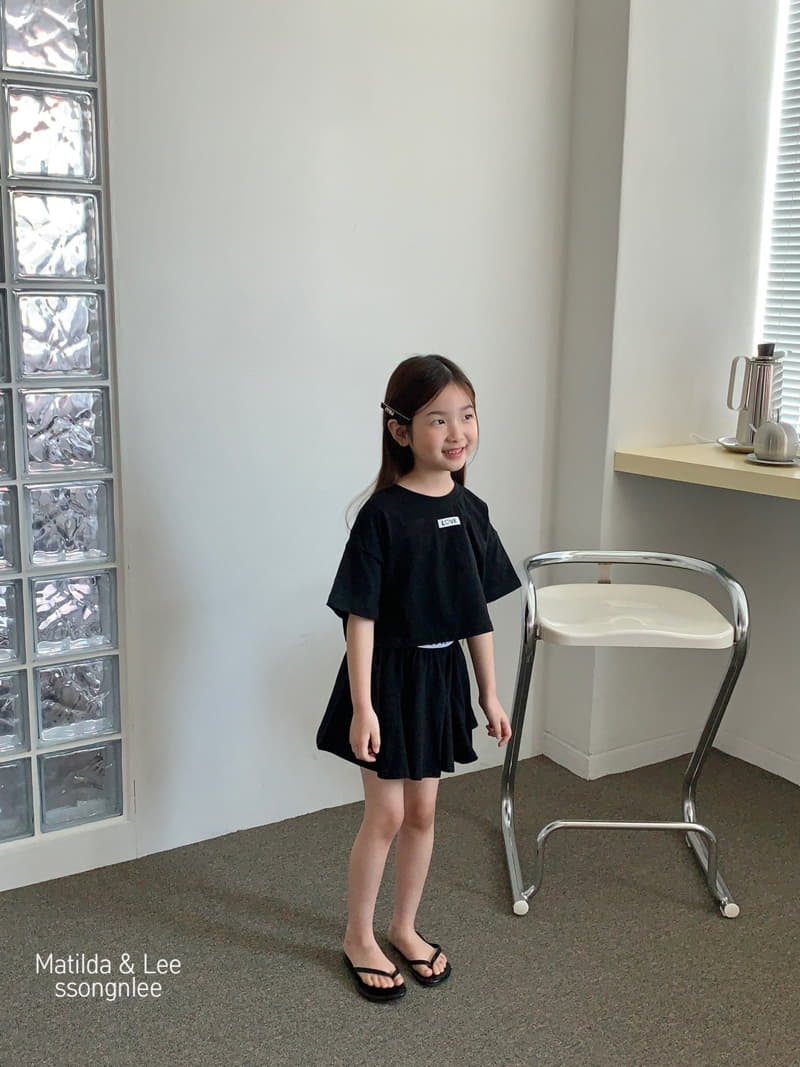 Matilda & Lee - Korean Children Fashion - #fashionkids - Love Skirt Top Bottom Set - 12