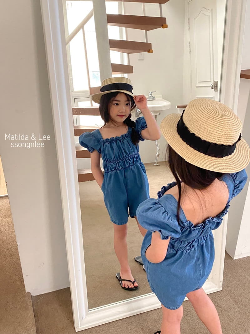 Matilda & Lee - Korean Children Fashion - #fashionkids - Denim Shirring Jumpsuit