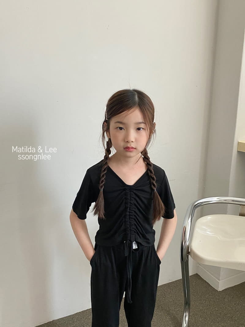 Matilda & Lee - Korean Children Fashion - #fashionkids - Tunnel Label Top Bottom Set - 5