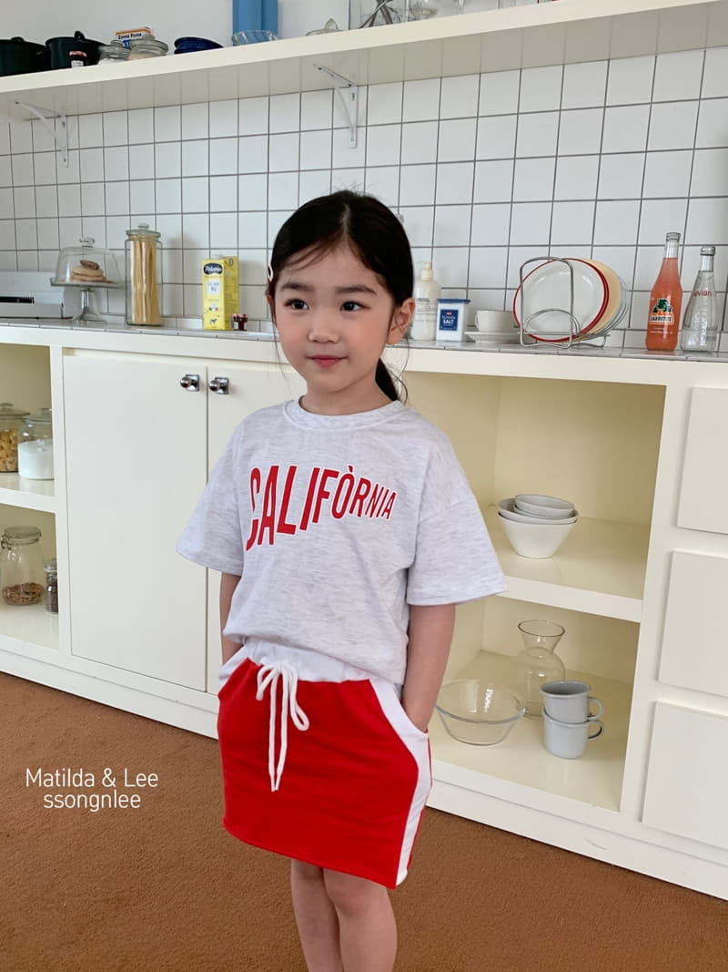 Matilda & Lee - Korean Children Fashion - #kidsshorts - California Skirt Top Bottom Set - 10