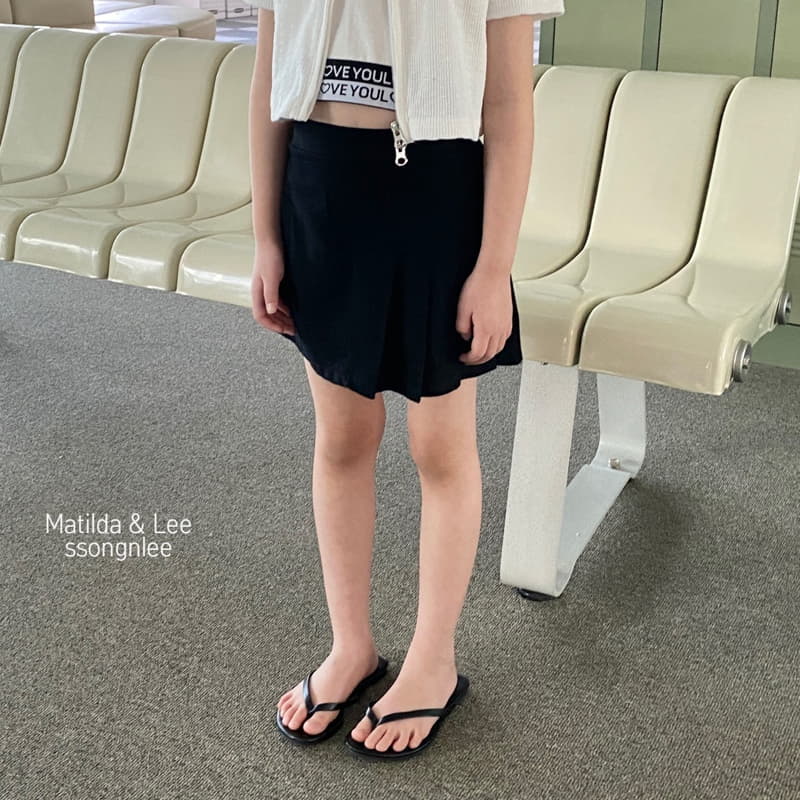 Matilda & Lee - Korean Children Fashion - #kidsstore - Unbal Wrinkle Skirt - 9