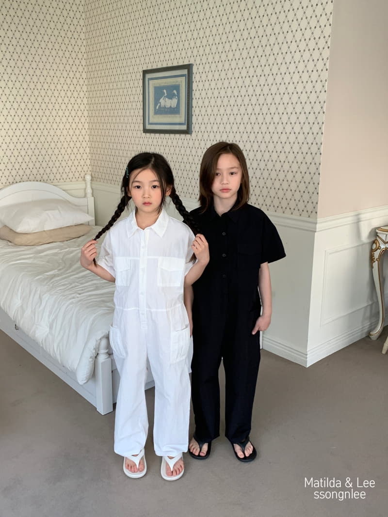 Matilda & Lee - Korean Children Fashion - #kidsshorts - Label Jumpsuit - 4
