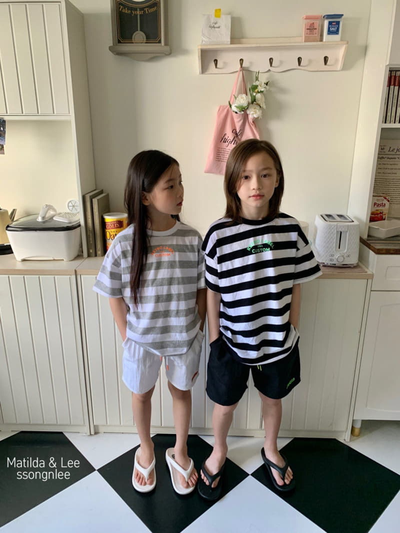 Matilda & Lee - Korean Children Fashion - #kidsstore - Retro Stripes Top Bottom Set