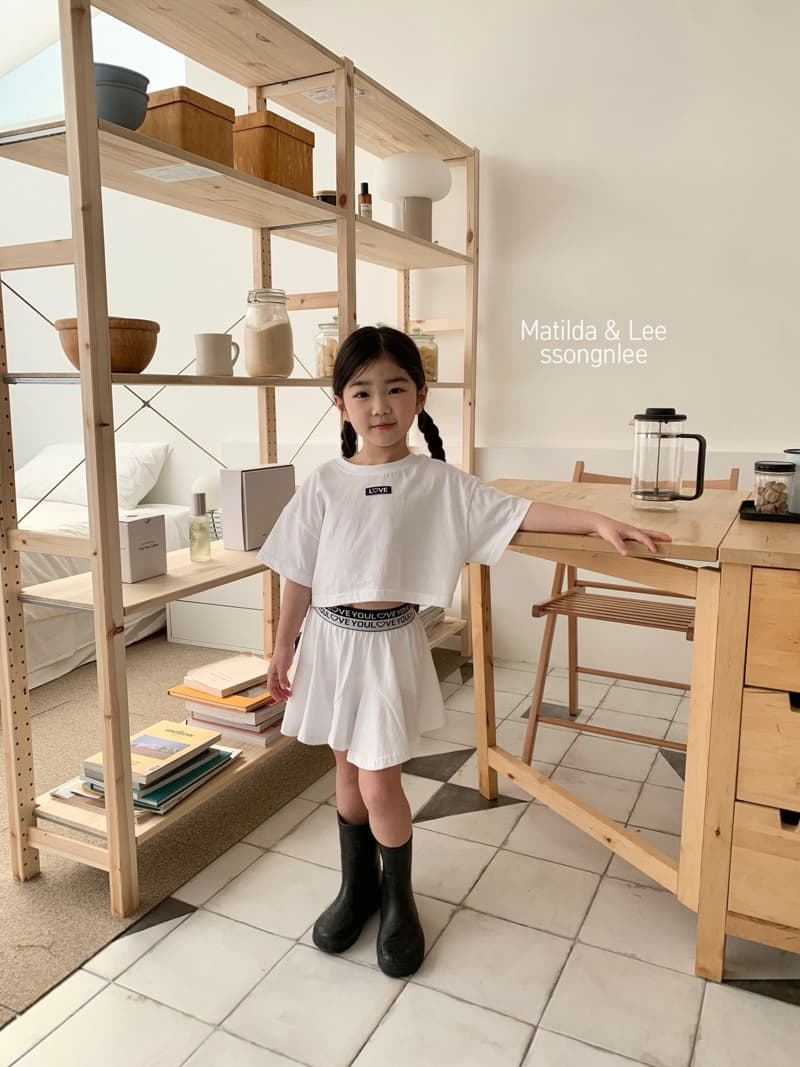 Matilda & Lee - Korean Children Fashion - #kidzfashiontrend - Love Skirt Top Bottom Set