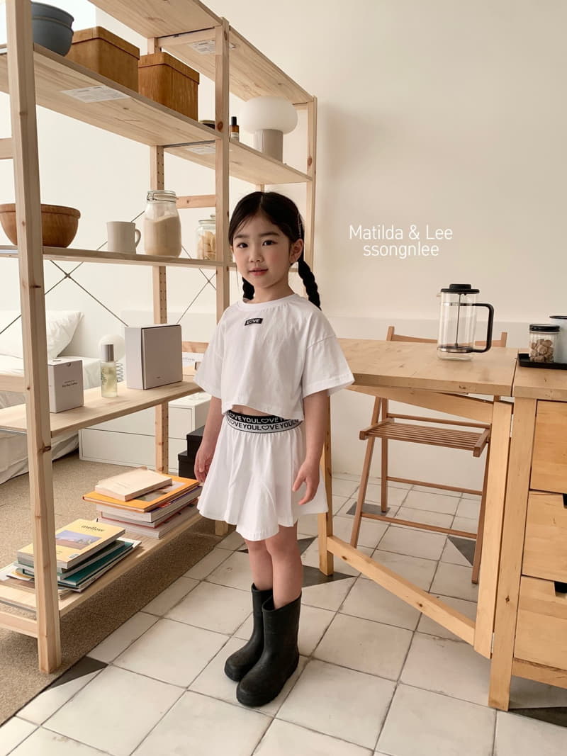 Matilda & Lee - Korean Children Fashion - #prettylittlegirls - Love Skirt Top Bottom Set - 6