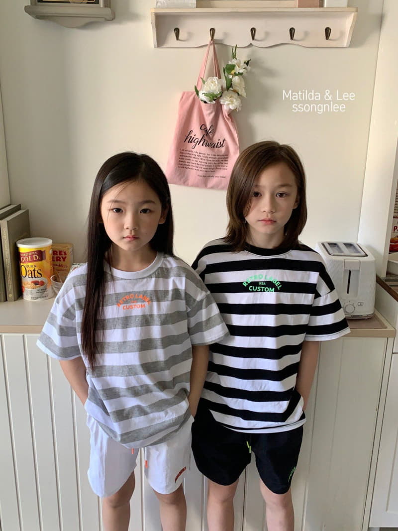 Matilda & Lee - Korean Children Fashion - #stylishchildhood - Retro Stripes Top Bottom Set - 10